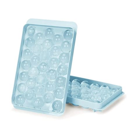 Buy CS Home Edit Plastic Mini Round Ice Cube Tray with Lid | Ice Ball ...