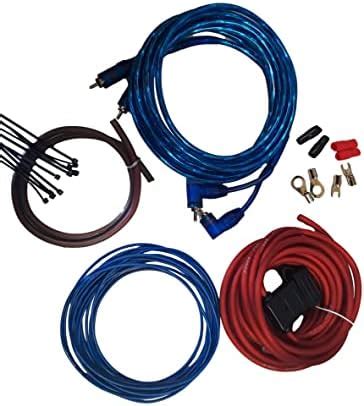 8 Gauge Amplifier Power Kit Install Amp Wiring w/RCA & Ground Cable Red ...