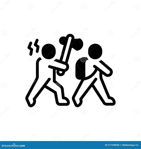 Black Solid Icon for Revenge, Vengeance and Behind Stock Vector ...