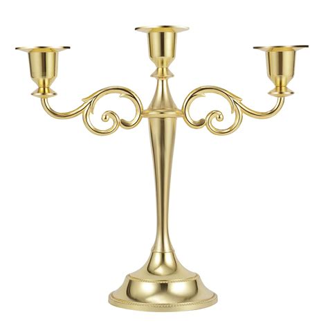 Buy 3 Arms Candle Holder Metal Candelabra Centerpiece Tall Candlestick ...