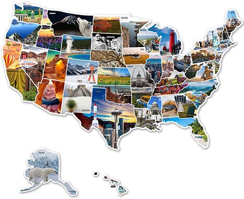 Marspark Colorful USA Travel Map Sticker for Car and Home India | Ubuy