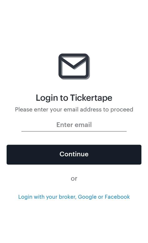 How to verify email / log in via OTP : Tickertape