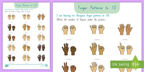 Finger Patterns to 10 (teacher made) - Twinkl