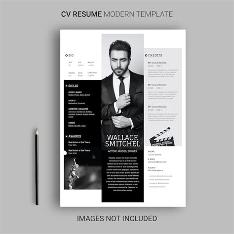 Modelo moderno de currículo CV | Vetor Premium