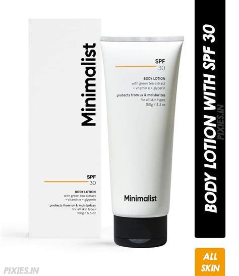 Buy Minimalist SPF 30 Body Lotion With Vitamin E, Gylcerin & Green Tea ...