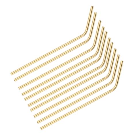 10 Pieces Stainless Steel Drinking Straws Reusable... – Grandado