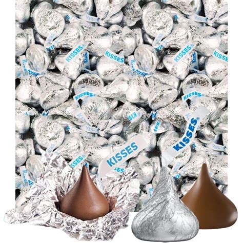 Hershey,S Kisses Milk Chocolate Candy In Silver Foils – 280 Pieces (3 ...