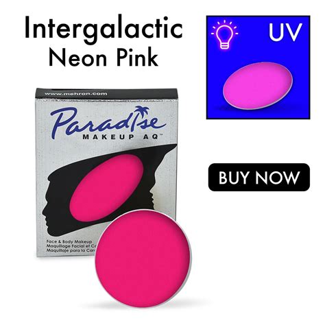 Mehron Paradise Neon UV Pink Face Paint - Intergalactic (7g) - Hokey ...