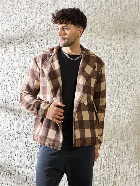 Brown and Beige Woollen Tweed Blazer | Buy Tweed Blazers For Men ...