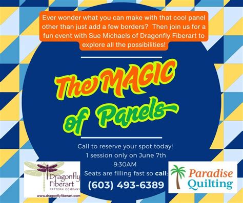 The Magic of Panels - 2nd Session Added! 1PM, Paradise Quilting & Gift ...