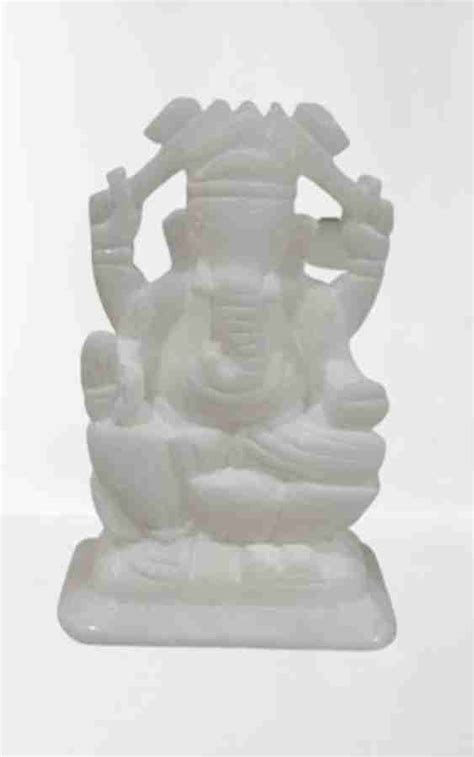 SBBCO Lord ganesha Idol in white Indian marble stone Decorative ...