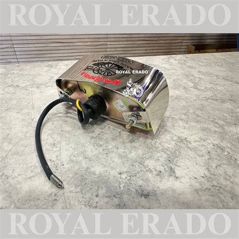 Royal Enfield g2 model vintage 1962 old model tail light shade in chro ...