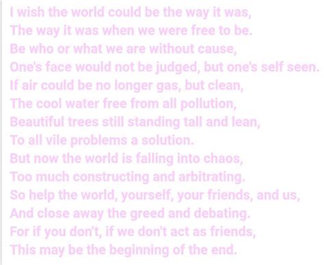 Poem on Environment using metaphor, personification etc. It should be ...