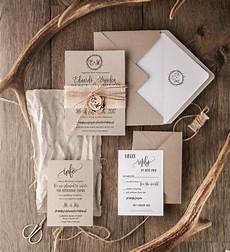 Wedding Invitation Crafts by Rustic Wedding Invitation Set 20 Craft Wedding Wedding Invitation Crafts
