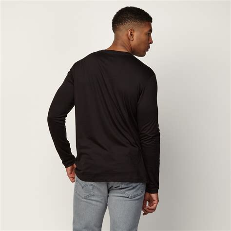 Merino Wool Signature Long Sleeve Henley | Black – Long Sleeve Henleys ...