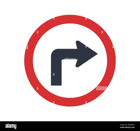 Sharp Right turn traffic sign. Flat design Stock Vector Image & Art - Alamy