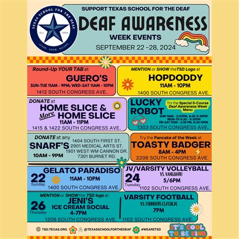 Deaf Awareness Week Events, September 22-28 | Texas School for the Deaf