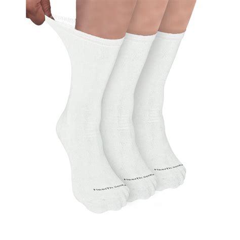 Organic Cotton Bamboo Diabetic Socks | Crew Length | Moisture-Wicking ...