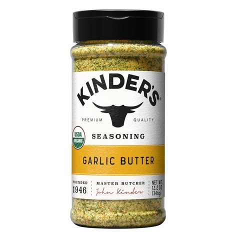 Amazon.com : Kinder's Organic Garlic Butter Seasoning, 12.2 Ounce ...