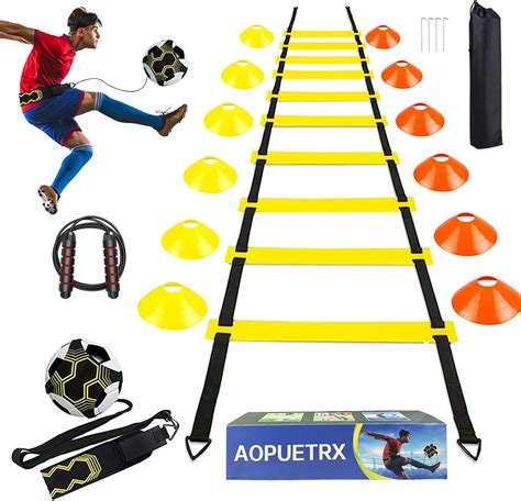 Soccer Training Equipment Set, Soccer Accessories 20Ft Agility Ladder ...