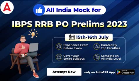 All India Mock for IBPS RRB PO Prelims 2023 (15-16 July)