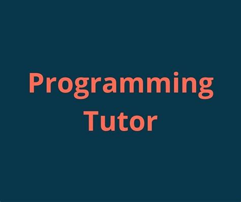 Image result for Programming Tutor