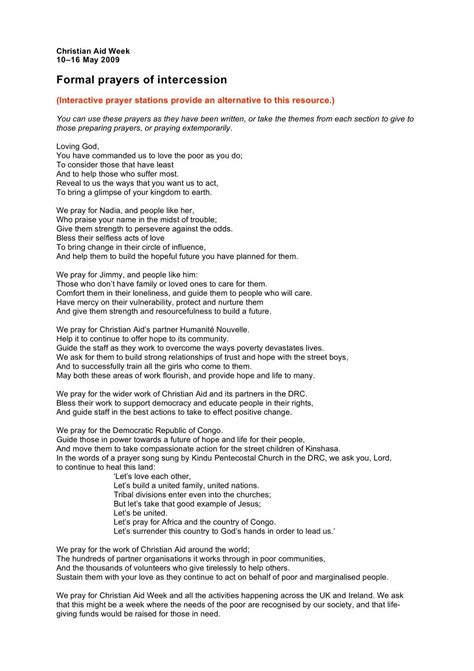 Intercessory Prayer Guide