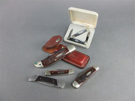 4 Case Folding Knives- 2 Buck Folding Knives