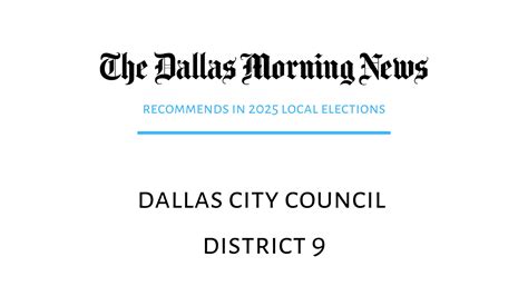 Dallas City Council District 9: Dallas Morning News recommends