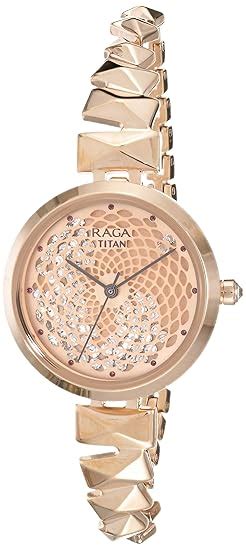 Titan Raga Facets Analog Rose Gold Dial Women's Watch-NN95121WM01 ...