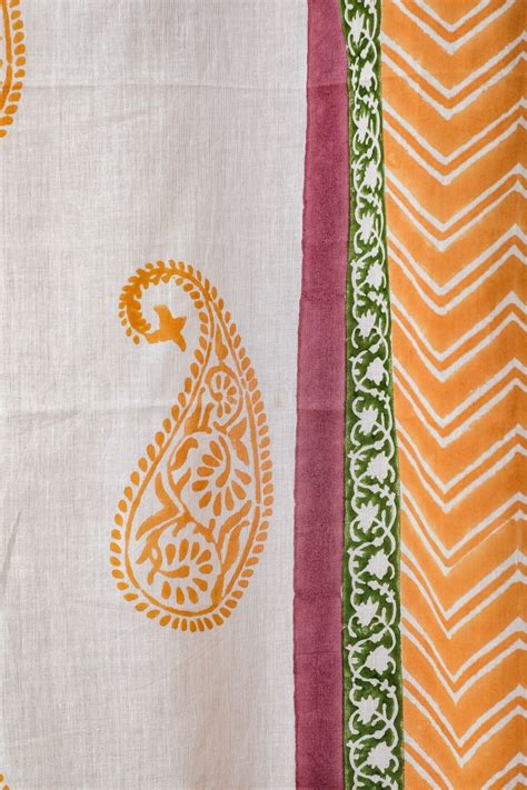 Golden East Handblock Printed Cotton Window Curtain – Local Nation