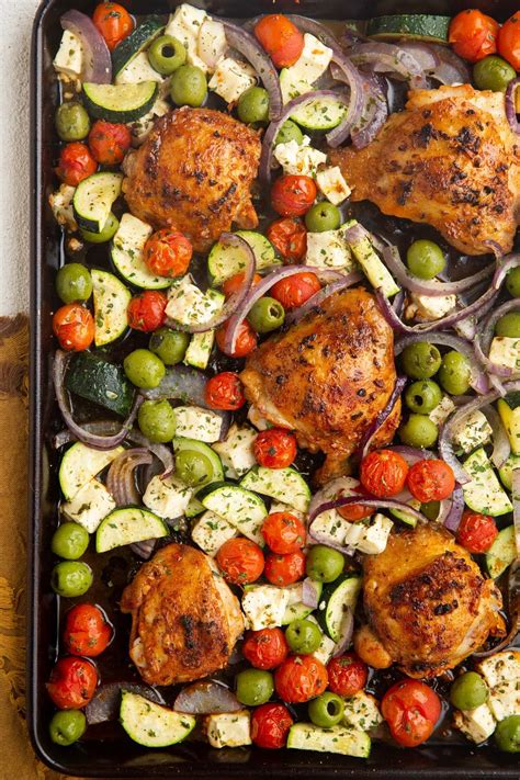Mediterranean Sheet Pan Chicken - The Roasted Root