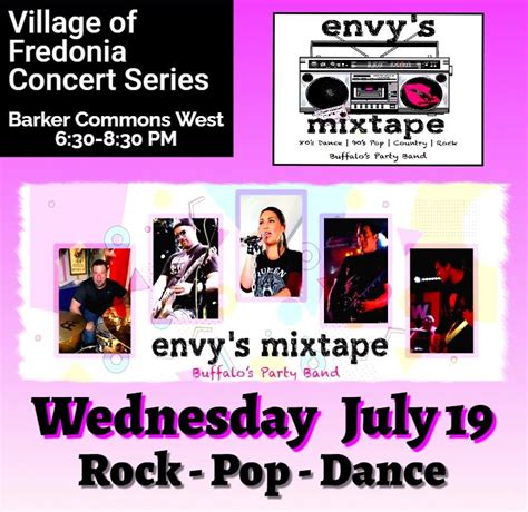 Village of Fredonia Concert Series featuring Envys Mix Tape, Barker ...