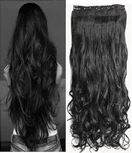 Chanderkash Set of 1, 24Inch V-Shape Curly Clip-In Hair Extensions for ...