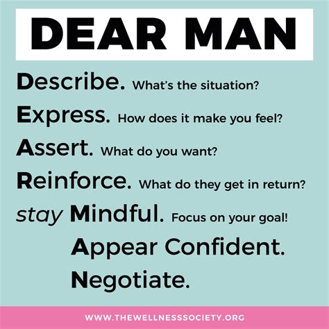 DEAR MAN DBT Skill: A Step-By-Step Assertiveness Strategy - The ...