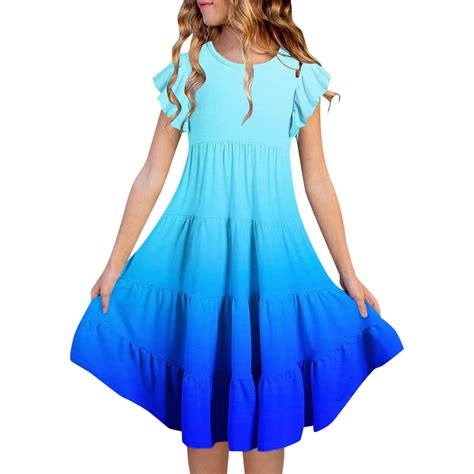 Summer Dresses For Girls Tween Girl Dresses Big Girls Dresses Gradient ...