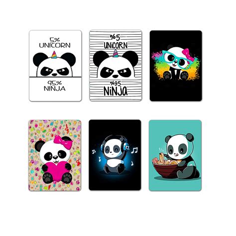 Vprint Quality Combo Pack of 6 Panda Magnet Size (1.5X2) : Amazon.in ...