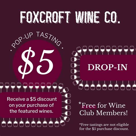 SC- 9-8-25 Greenville | Monthly Pop-Up Tasting – Foxcroft Wine Co.