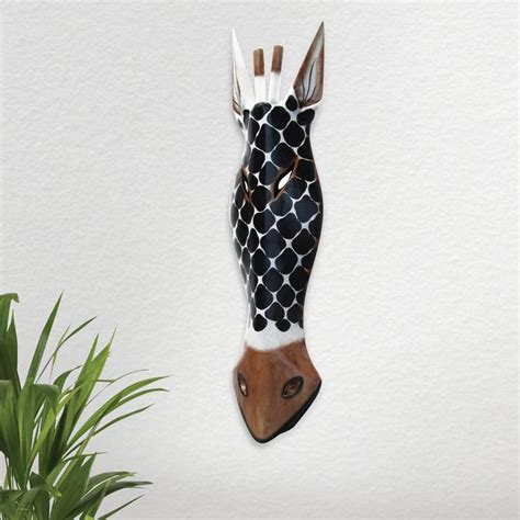 Buy Corsica Magnolia Wooden Giraffe Mask Wall Accent from Corsica by ...