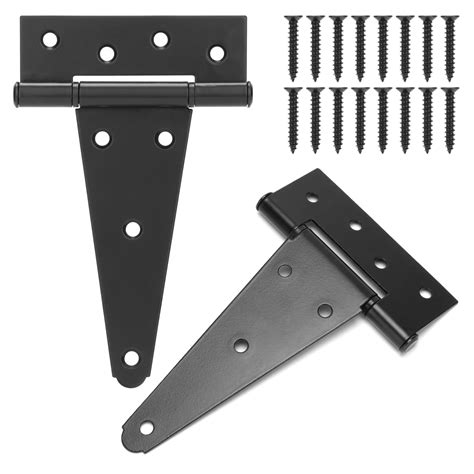 Customer reviews for MODANU 2 Pcs 6" T-Strap Shed Door Hinges, Heavy Duty Black Tee Hings for ...