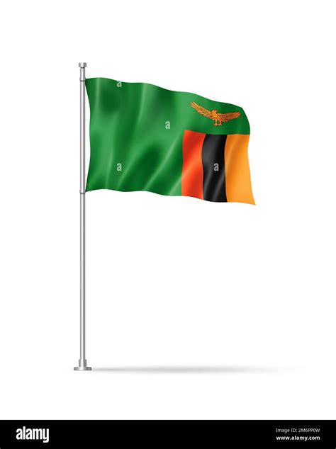 Zambian flag isolated on white Stock Photo - Alamy