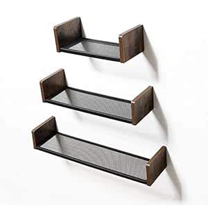 INDIAN DECOR 28211 Floating Shelves, Set of 3 U-Shaped Wall Shelves for ...