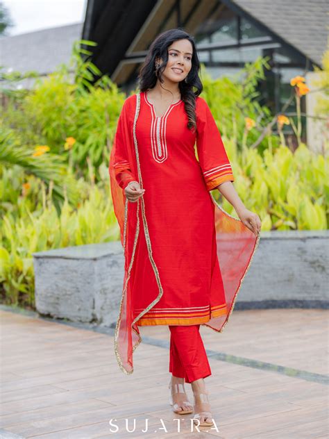 Riwaayat Cotton Silk Gotapatti Kurta – Sujatra