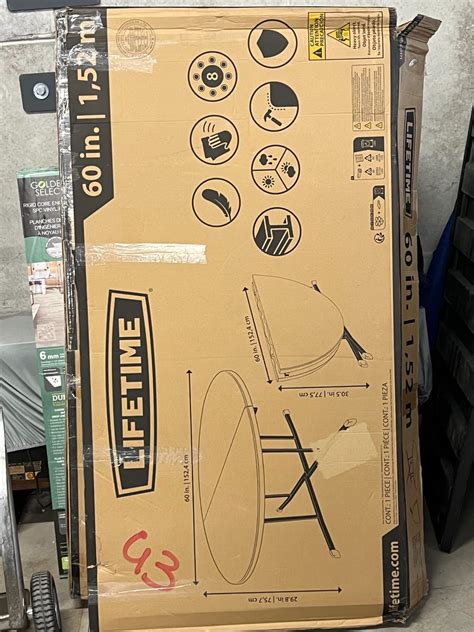 Lifetime 60" Round Folding Table - see all photos