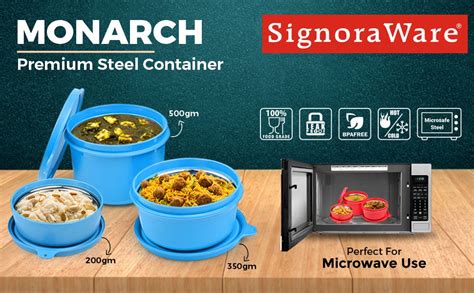 Buy Signoraware Monarch Stainless Steel Storage Container | Airtight ...