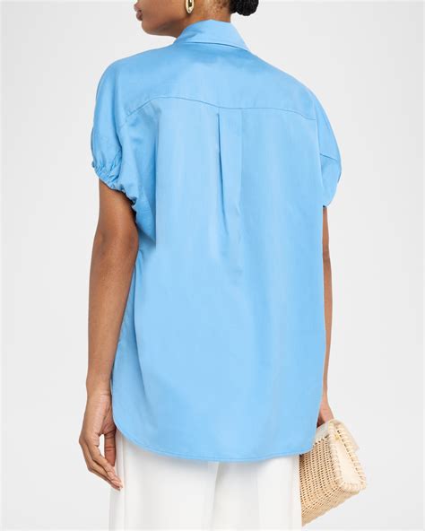 CALLAS Milano Lecce Cap-Sleeve Shirt | Neiman Marcus
