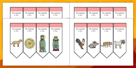 Chinese New Year Bookmarks