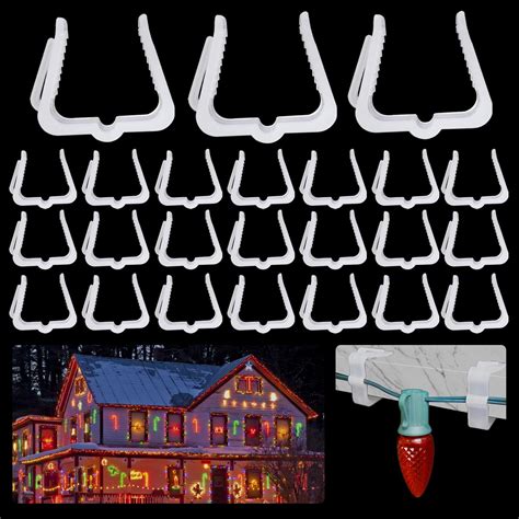 Amazon.com: CXLHO 50 Pieces Christmas Holiday Light Hanger Hooks, 1.62 ...