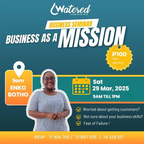 Watered Business Seminar 2025, Botswana, Gaborone, 29 March 2025 ...