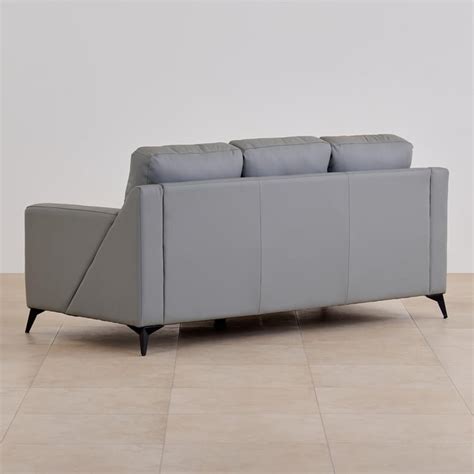 Buy Madison Half Leather 3-Seater Sofa - Grey from Home Centre at just ...